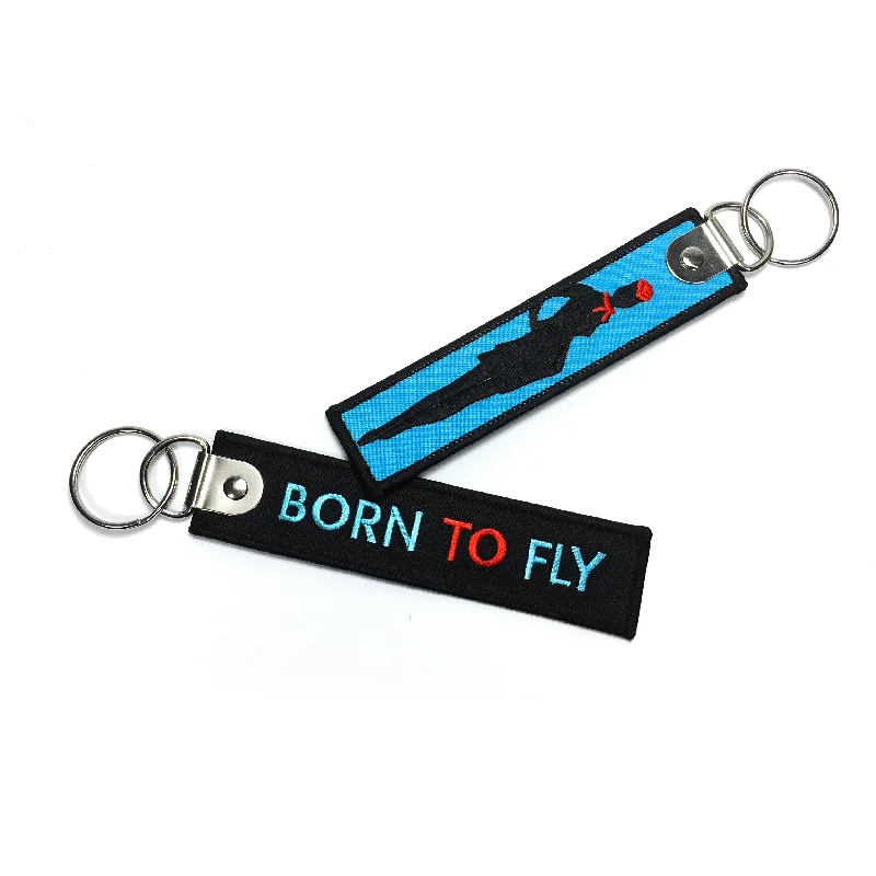 Beaded Passport Covers & Wallets with Bohemian Vibe for Festival GoersBorn To Fly-Embroidered Keyring