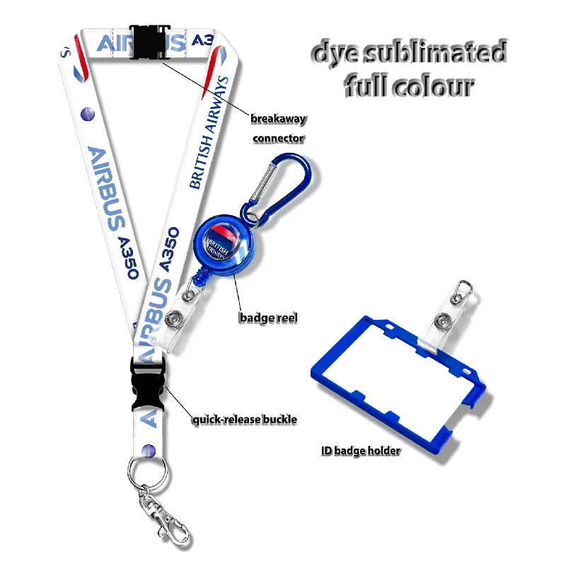 Leather Passport Covers & Wallets with Handmade Stitching for Luxury TravelersBritish Airways A350 Dye Sublimation Lanyard