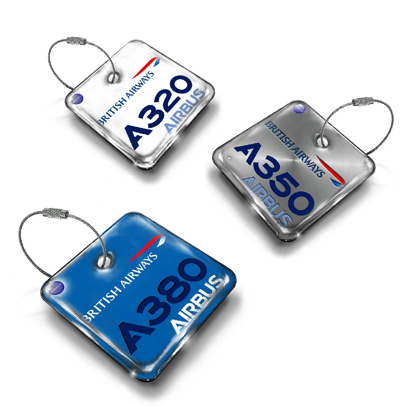 Laser-Cut Metal Passport Covers & Wallets with Geometric Designs for Tech-SavvyBritish Airways Airbus Crew Tag
