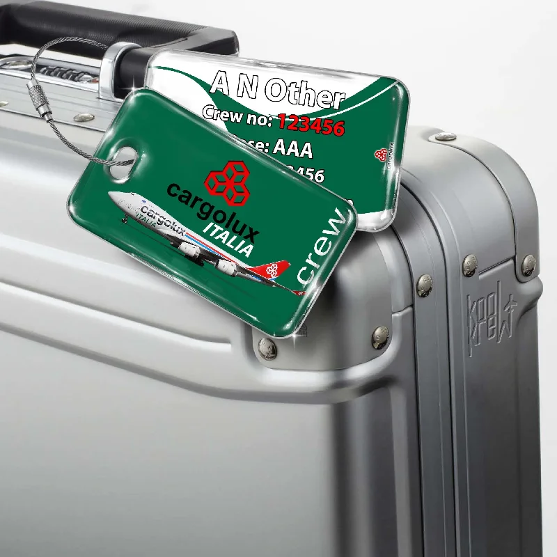 Embroidered Silk Passport Covers & Wallets with Gold Thread for Special OccasionsCargolux ITALIA B747-GREEN