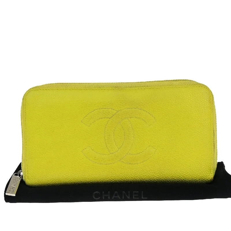 Chanel Zip Around Wallet  Leather Wallet  (Pre-Owned)
