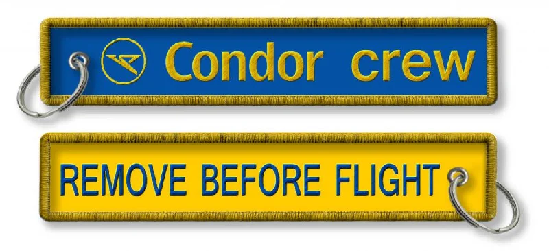 Monogrammed Leather Passport Covers & Wallets as Personalized GiftsCondor Remove Before Flight ( Old Logo)