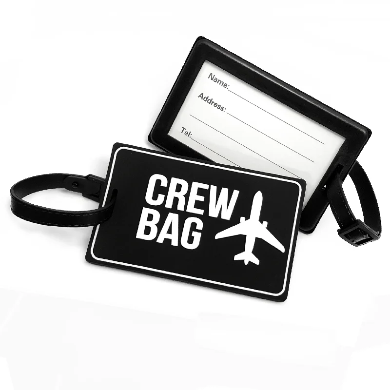 Vintage-Style Passport Covers & Wallets with Brass Hardware for Retro EnthusiastsCREW BAG-2D Rubber Tag