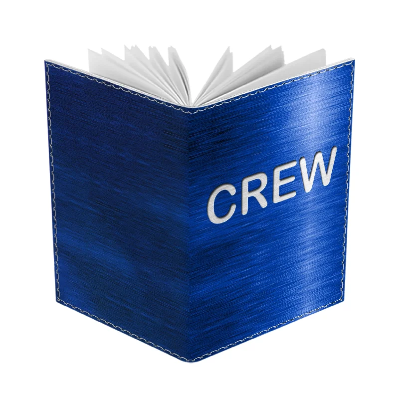 Monogrammed Leather Passport Covers & Wallets as Personalized GiftsCrew BLUE-Passport Cover