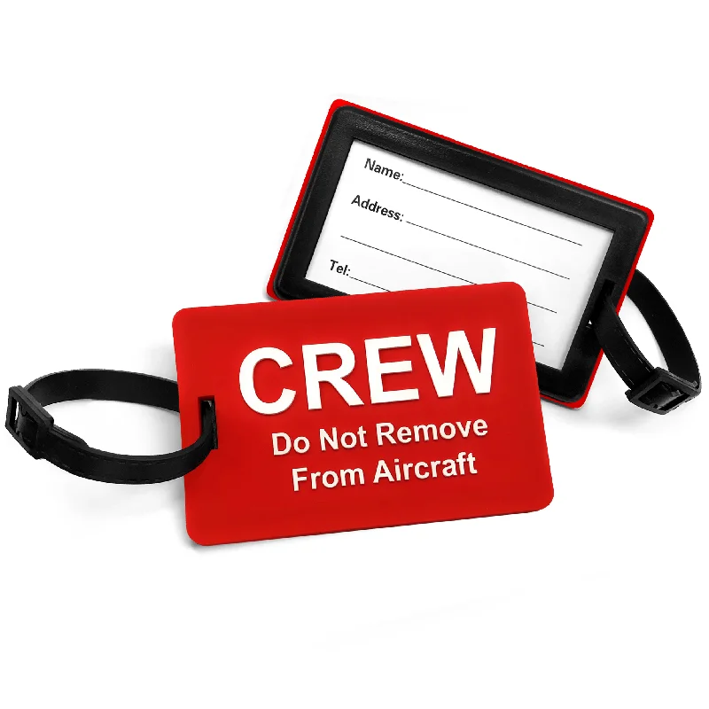 RFID-Blocking Passport Covers & Wallets in Sleek Black for Business TripsCREW-Do Not Remove From Aircraft 2D Rubber Tag