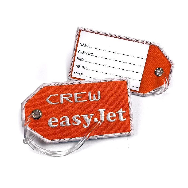 Embroidered Silk Passport Covers & Wallets with Gold Thread for Special OccasionsEasyjet Crew Embroidered Tag Embroidered Silk Passport Covers & Wallets with Gold Thread for Special OccasionsEasyjet Crew Embroidered Tag