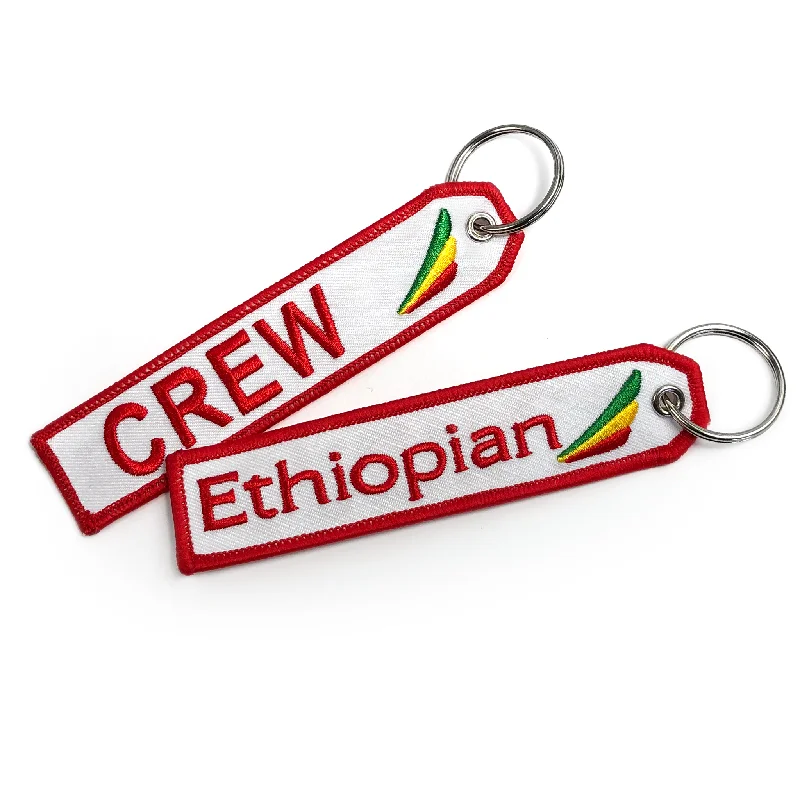 Vegan Leather Passport Covers & Wallets for Environmentally Conscious PeopleEthiopian Airlines Crew Embroidered Keyring