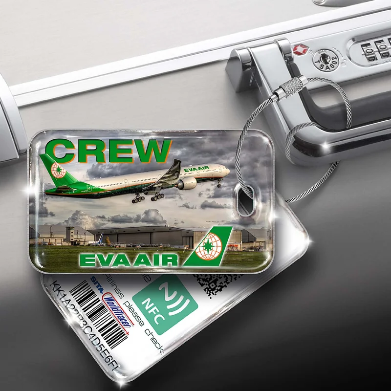 Vintage-Style Passport Covers & Wallets with Brass Hardware for Retro EnthusiastsEva Air B777-300ER Landscape