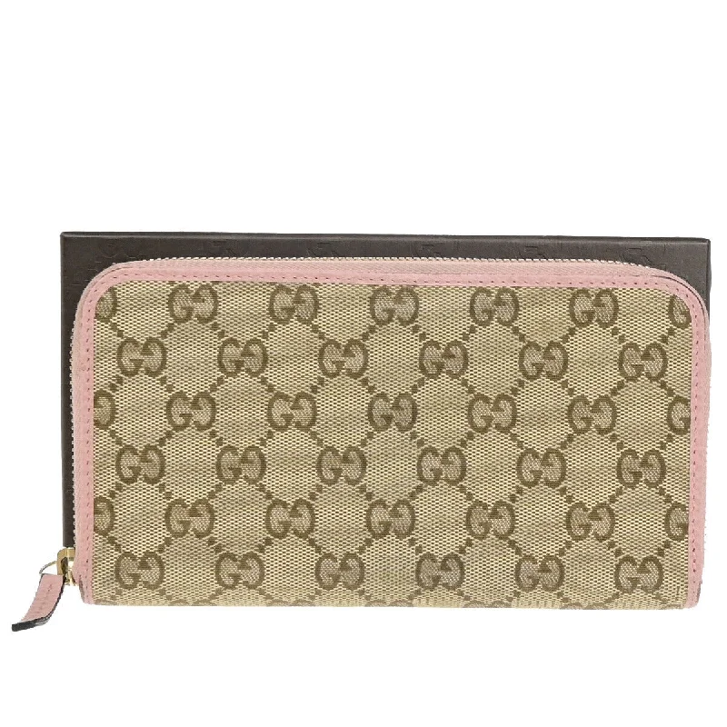 Gucci Zip Around  Canvas Wallet  (Pre-Owned)