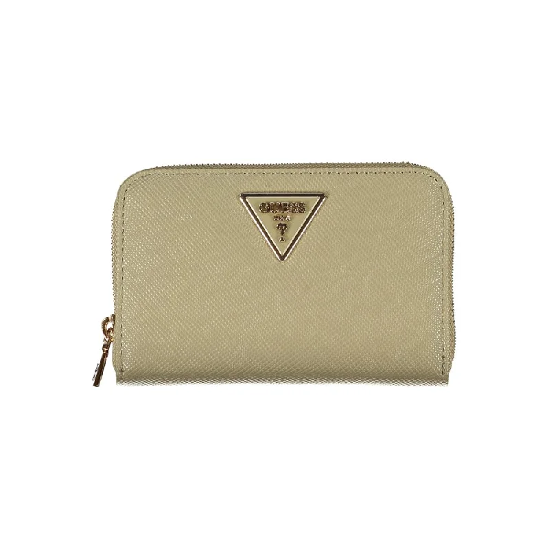 Guess Jeans Chic Emerald Zip Wallet with Multiple Women's Compartments