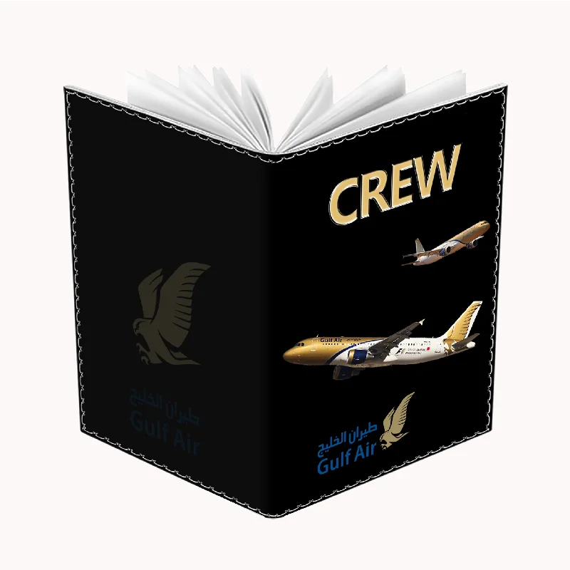 Vintage-Style Passport Covers & Wallets with Brass Hardware for Retro EnthusiastsGulf Air A320/A321 Passport Cover