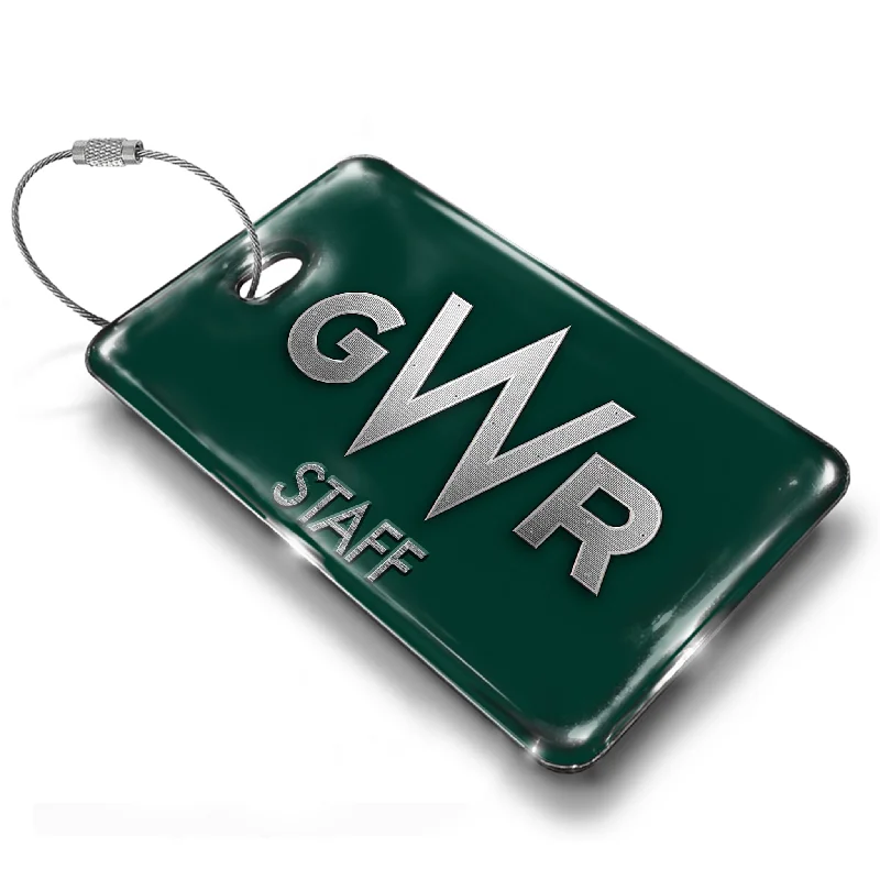 Laser-Cut Metal Passport Covers & Wallets with Geometric Designs for Tech-SavvyGWR Logo Green