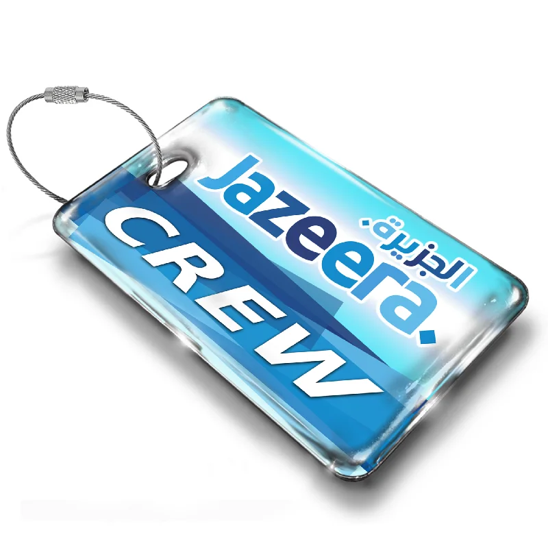 Foldable Passport Covers & Wallets Made of Flexible PVC for Easy StorageJazeera Airways Logo Landscape Luggage Tag