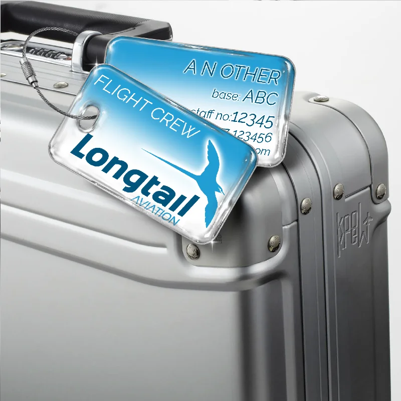 Silver-Plated Passport Covers & Wallets with Gemstone Accents for Elegant WomenLongtail Aviation Logo Blue