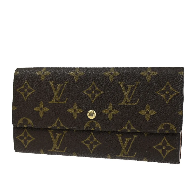 Louis Vuitton Portefeuille Sarah  Canvas Wallet  (Pre-Owned)
