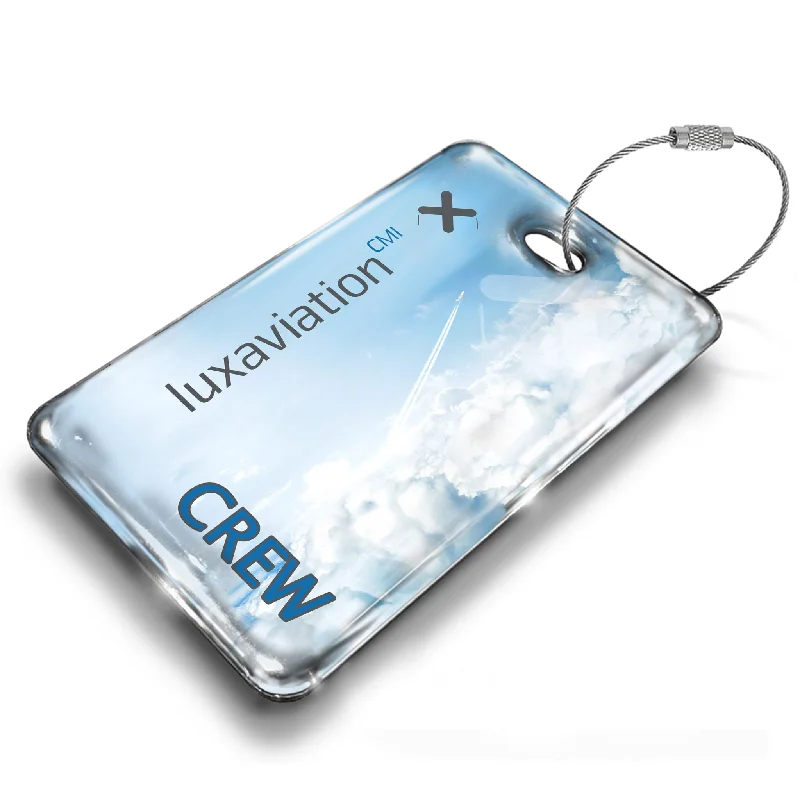 Foldable Passport Covers & Wallets Made of Flexible PVC for Easy StorageLuxaviation Logo Luggage Tag