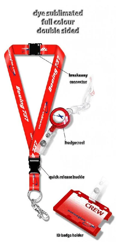 Monogrammed Leather Passport Covers & Wallets as Personalized GiftsNorwegian Air B737 Lanyard (Old Logo)