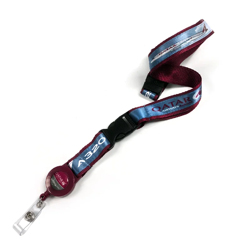 Silver-Plated Passport Covers & Wallets with Gemstone Accents for Elegant WomenQatar Airways A320 Satin Polyester Lanyard