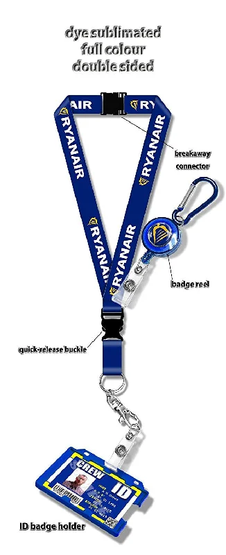 Silver-Plated Passport Covers & Wallets with Gemstone Accents for Elegant WomenRyanair Logo (Dye Sublimation Lanyard)