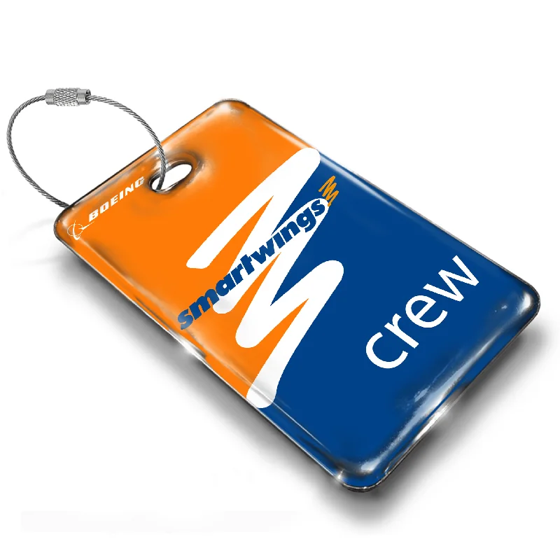 Laser-Cut Metal Passport Covers & Wallets with Geometric Designs for Tech-SavvySmartwings Logo Portrait Tag