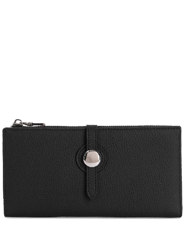 Tiffany & Fred Paris Pebble Leather Wallet