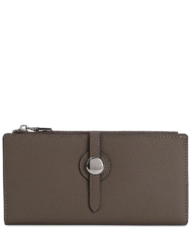 Tiffany & Fred Paris Pebble Leather Wallet