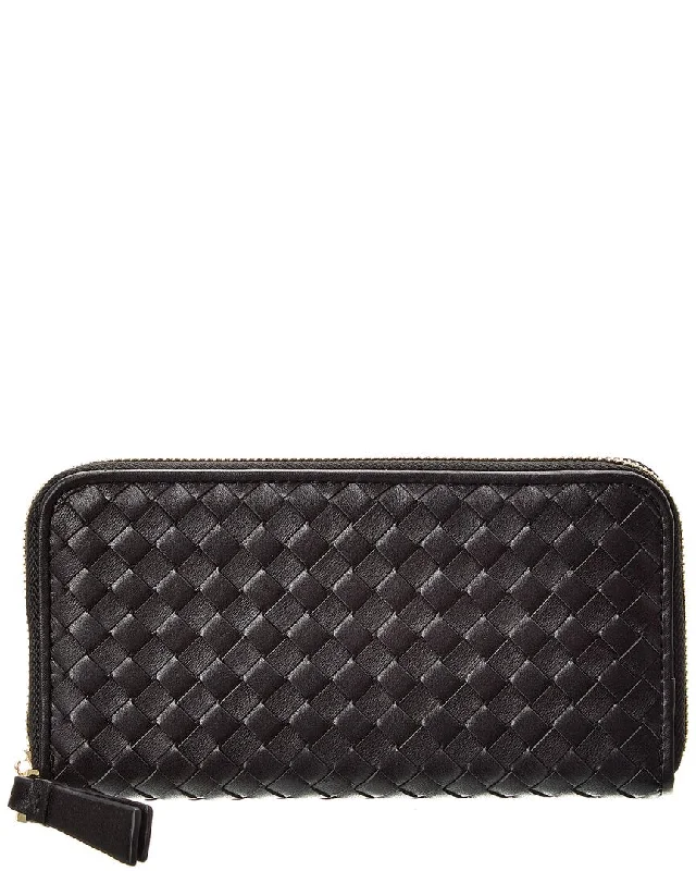Tiffany & Fred Paris Woven-Leather Wallet