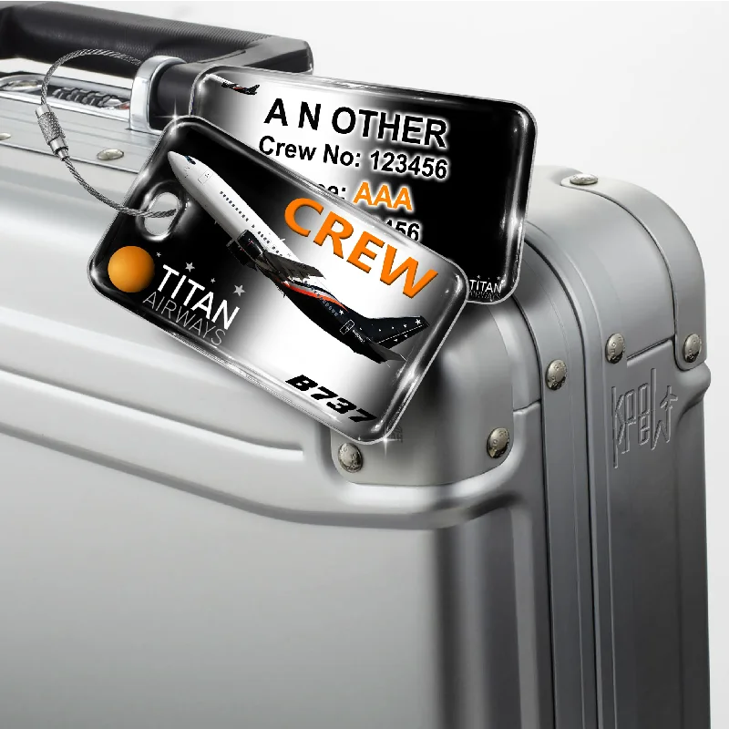 Magnetic-Closure Passport Covers & Wallets for Quick AccessTitan Airways B737 Portrait Black