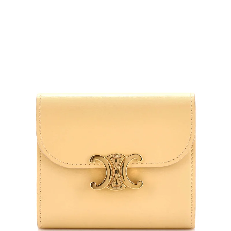 Triomphe Trifold Wallet Leather Small