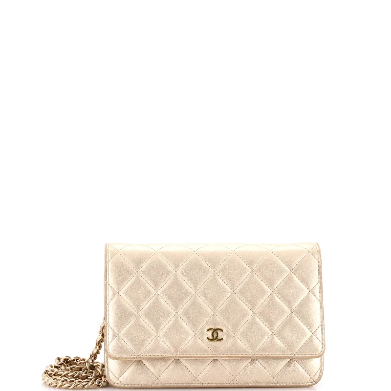 Wallet on Chain Quilted Lambskin