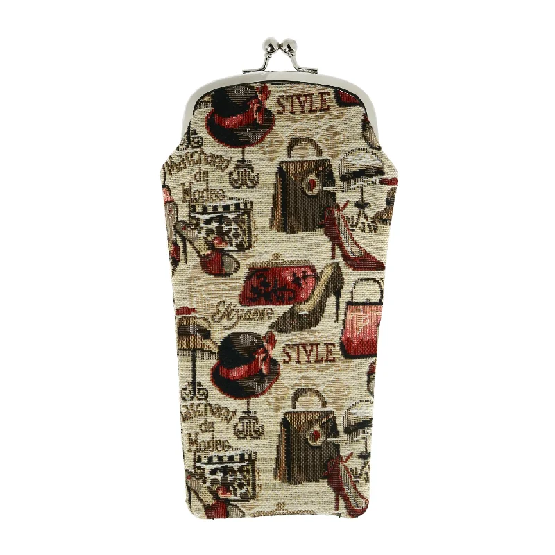 Women's Boutique Print Tapestry Glasses Case