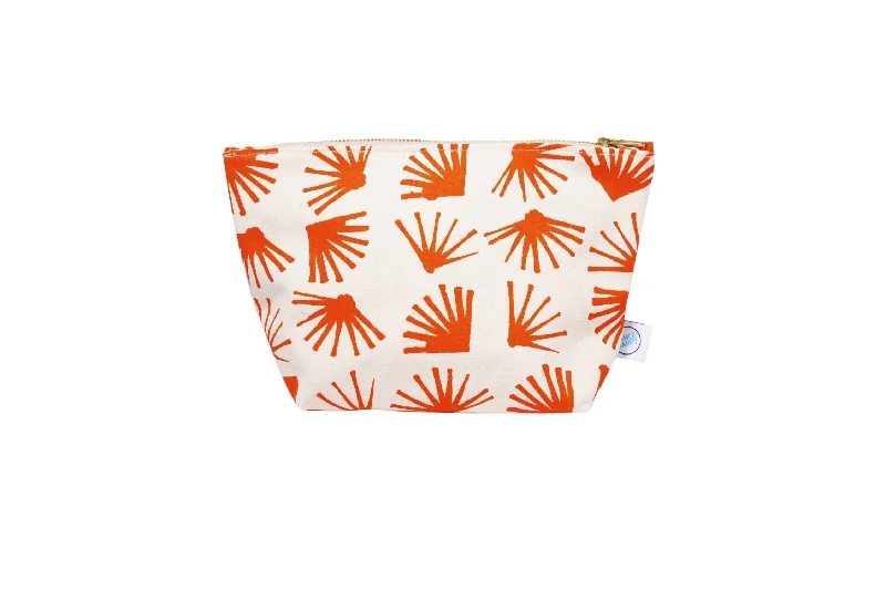 Women's Ginkgo Cosmetic Bag In Bright Orange