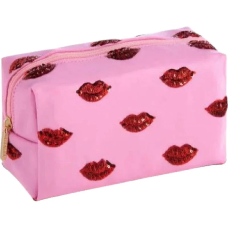 Women's Lip Cosmetic Pouch In Pink