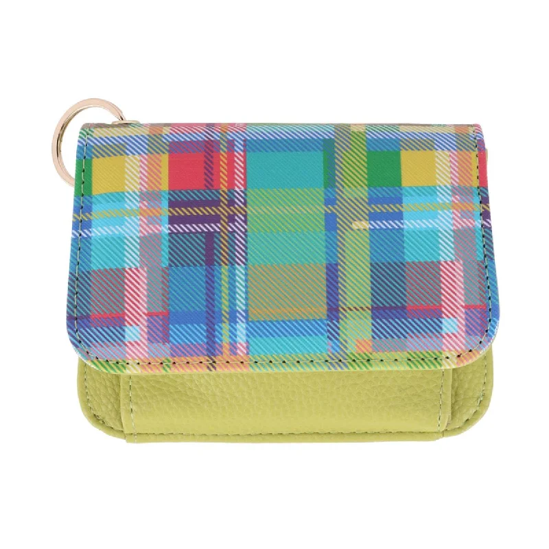 Women's Madras Vega Leather Mini Flap Card Case