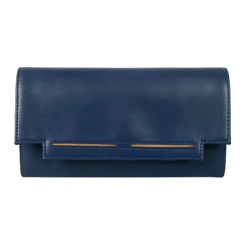 Women's Wallet Clutch with Multiple Card Slots | Casual Slim Design | Navy Blue