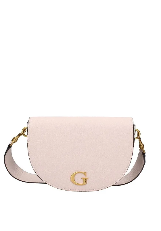 Soft suede men's crossbody bag for a luxurious feelGuess Danna Saddle Bag, Leopard Print & Pink