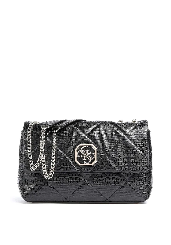 Urban men's crossbody bag with a modern, sleek designGuess Dilla Medium Quilted Compartmented Crossbody Bag, Black