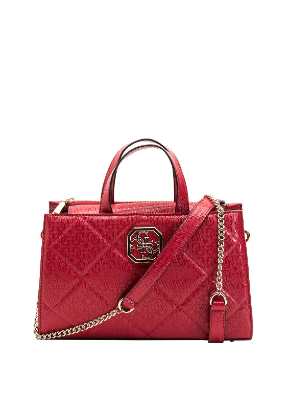 Convertible men's crossbody bag that can be worn as a shoulder bagGuess Dilla Medium Quilted Crossbody Compartment Bag, Berry
