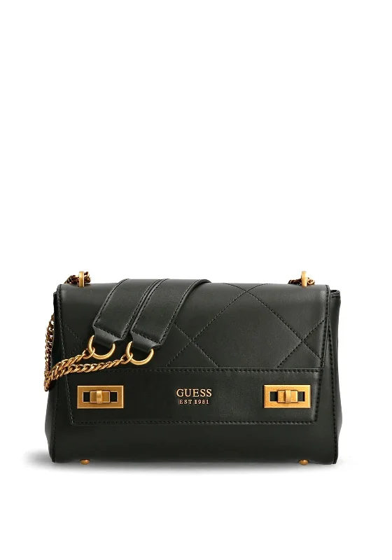 Urban men's crossbody bag with a modern, sleek designGuess Katey Flapover Cross Body Bag, Black