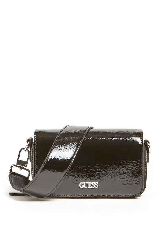 Compact men's crossbody bag for everyday carryGuess Picnic Flap Over Crossbody Bag, Black