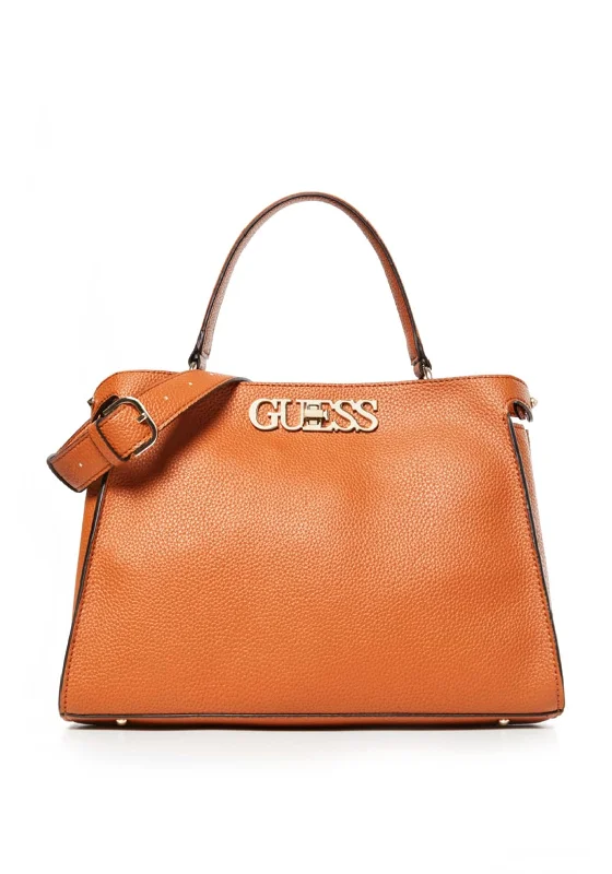 Compact men's crossbody bag for everyday carryGuess Uptown Chic Medium Crossbody Bag, Tan