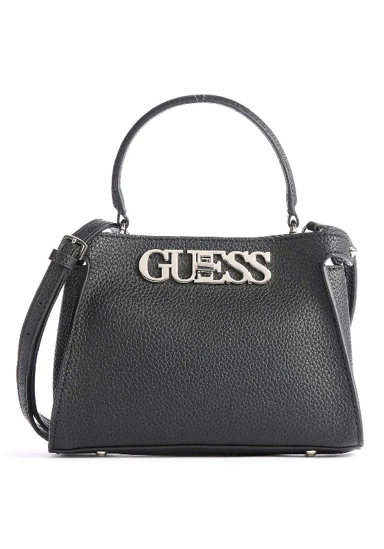 Soft suede men's crossbody bag for a luxurious feelGuess Uptown Chic Small Crossbody Bag, Black