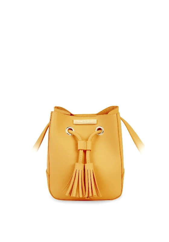 Compact men's crossbody bag for everyday carryKatie Loxton Blair Tassel Bucket Bag, Ochre
