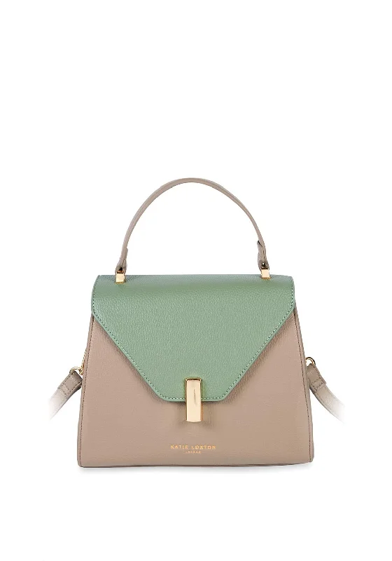 Minimalist men's crossbody bag with a single compartment for simplicityKatie Loxton Casey Flap Over Crossbody Bag, Taupe & Mint