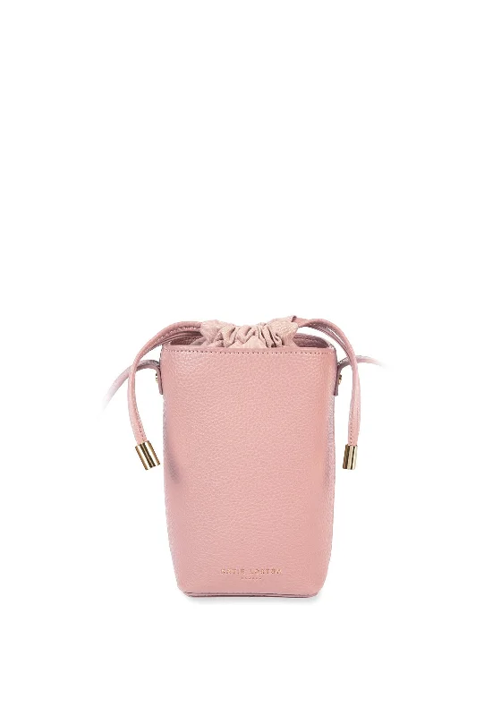 Men's crossbody bag with multiple interior pockets for organizationKatie Loxton Cece Drawstring Bucket Bag, Pink