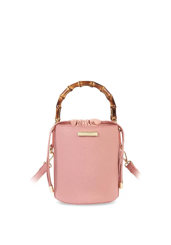 Men's crossbody bag with adjustable straps for a customized fitKatie Loxton Jourdan Bamboo Handle Bucket Bag, Pink