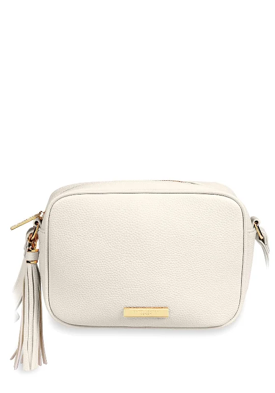 Canvas men's crossbody bag with a rustic, casual styleKatie Loxton Sophia Tassel Top Zip Crossbody Bag, Off White