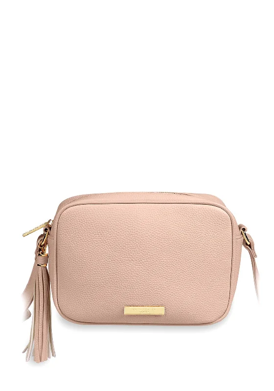 Men's crossbody bag with a built - in charging port for tech use on the goKatie Loxton Sophia Tassel Top Zip Crossbody Bag, Pink