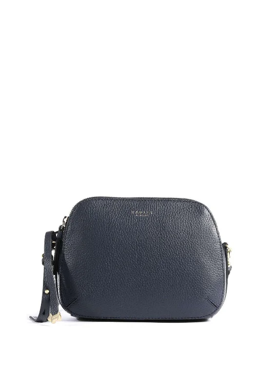 Designer men's crossbody bag with a unique pattern or logoRadley Dukes Place Zip-Top Cross Body Bag, Navy