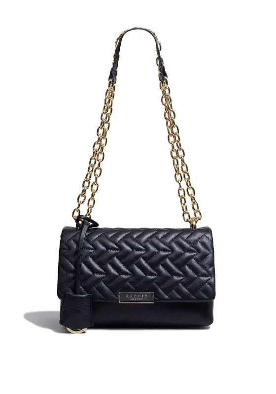 Men's crossbody bag with adjustable straps for a customized fitRadley Mill Bay Small Leather Quilted Crossbody Bag, Black